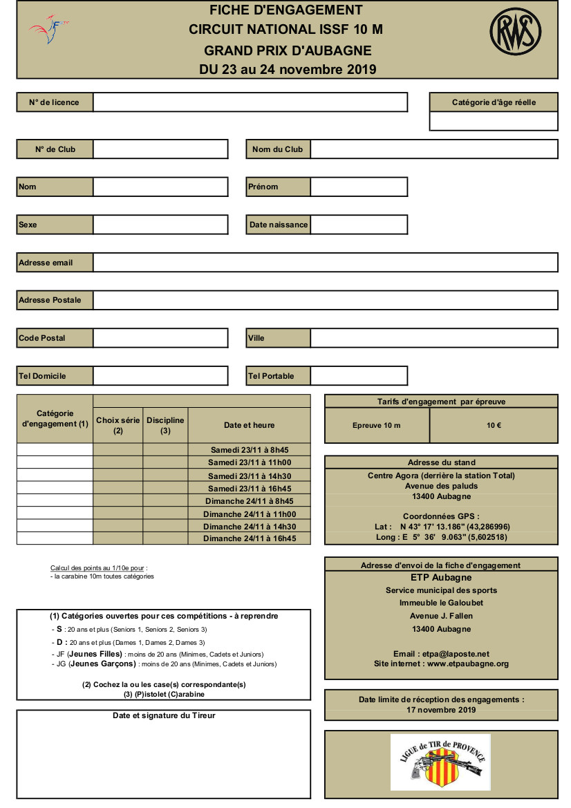 Fiche Inscription CN Aubagne 2019