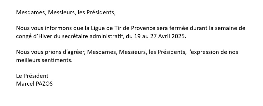 Fermeture ligue 2025 04 18