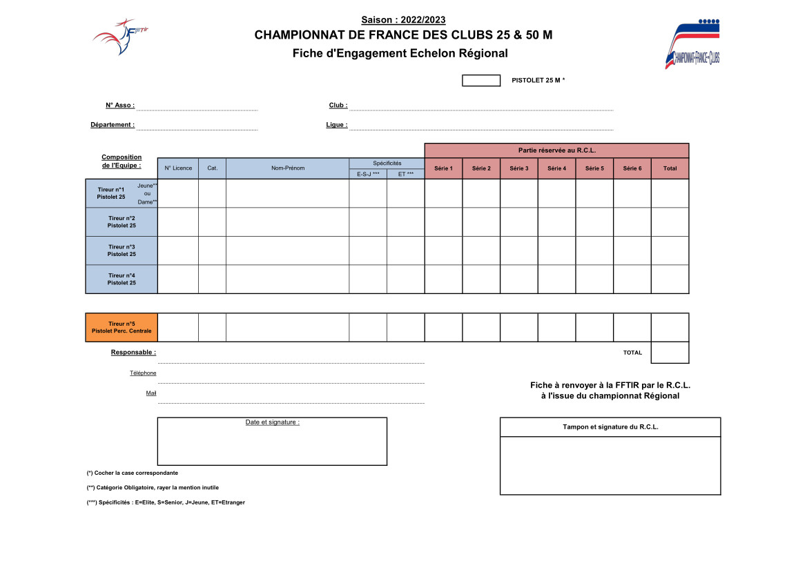 Inscription club carabine